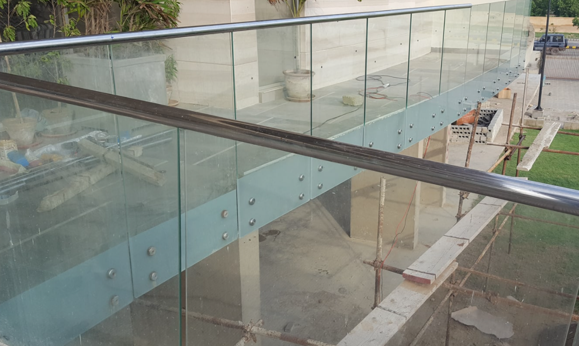 Custom glass railings