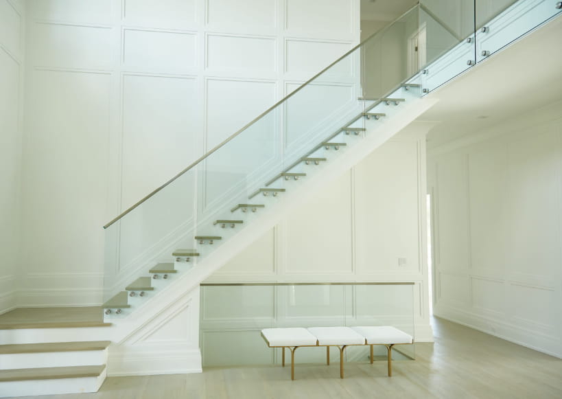 Glass railing installation